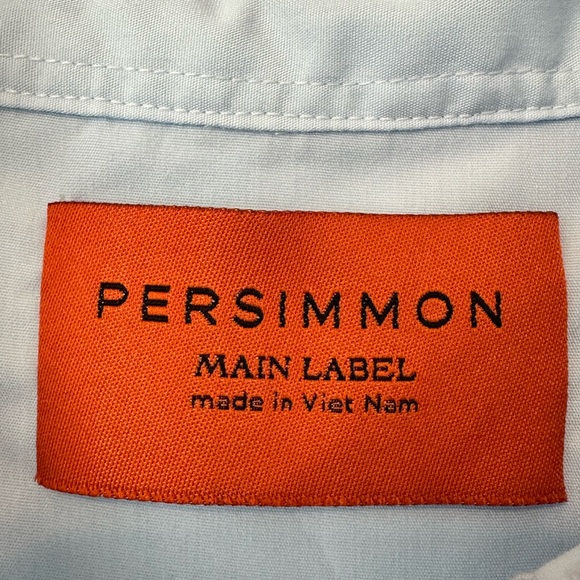 Persimmon Main Label Blue Tiered Poplin Tunic Dress Oversized L XL - Picture 4 of 4